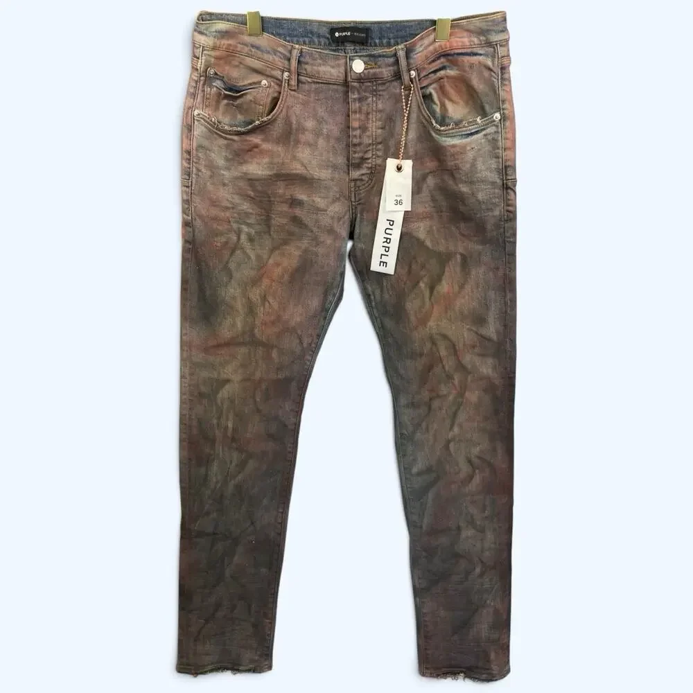 Purple Brand P001 Slim Fit Mineral Dye Stretch Denim Jeans Men's Size 36x34